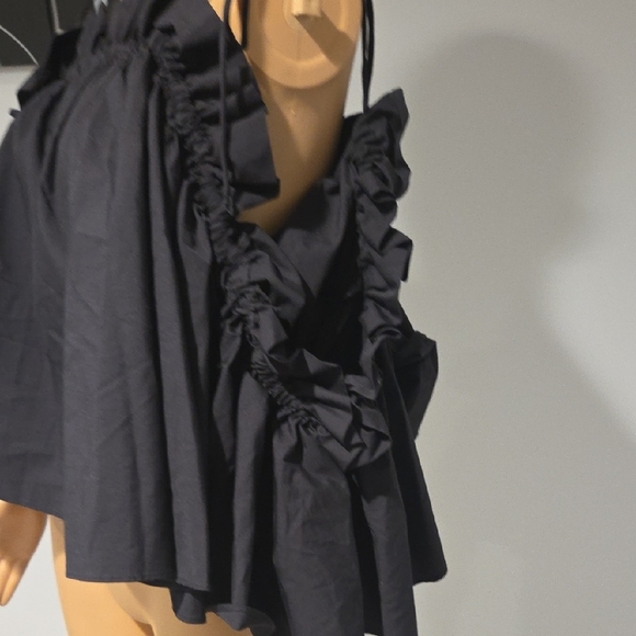 ASOS Black Off-Shoulder Ruffle Blouse - Picture 3 of 8